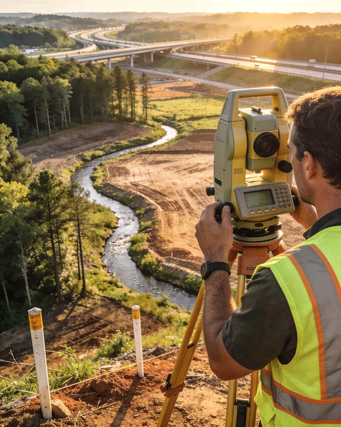 Surveyor on I-75 corridor site