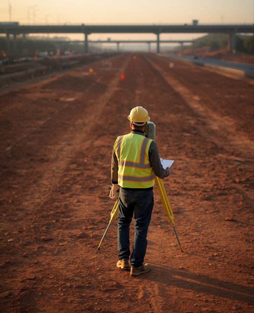 ALTA survey crew on I-75 corridor